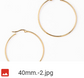 Daintier brave hoops-Gold original diameter