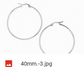 Daintier brave hoops-Silver original diameter