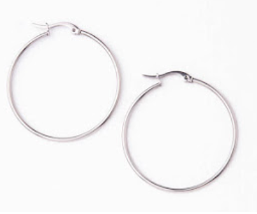 Daintier brave hoops-Silver updated diameter 3.5