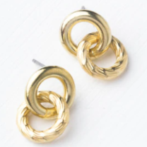 Bound Together Earrings in Gold