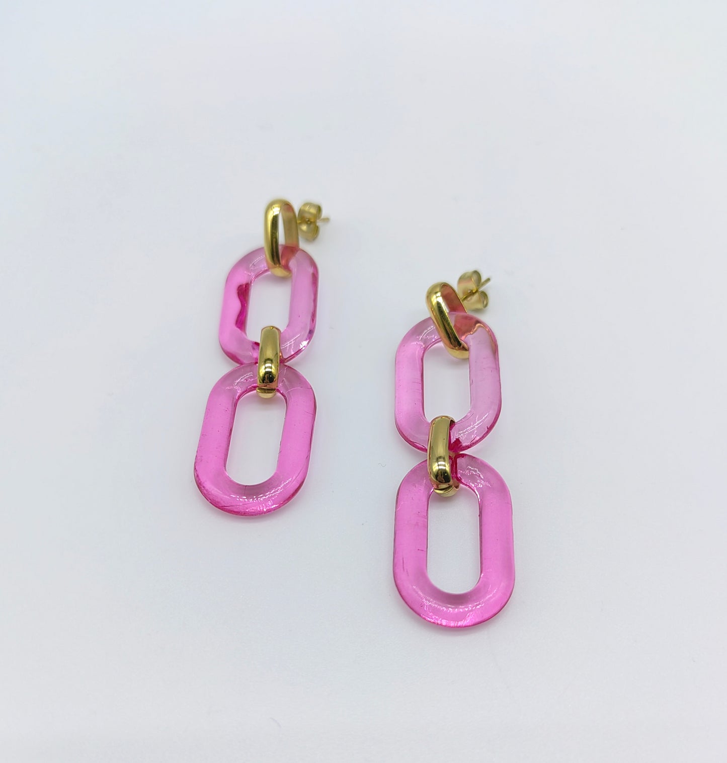 Custom resin earrings—CF