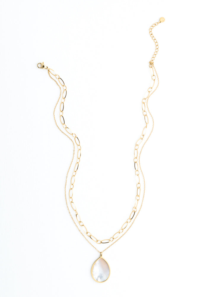 Holly Layered Mother-of-Pearl Necklaces