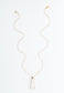 Pillar Mother of Pearl Necklace in Gold