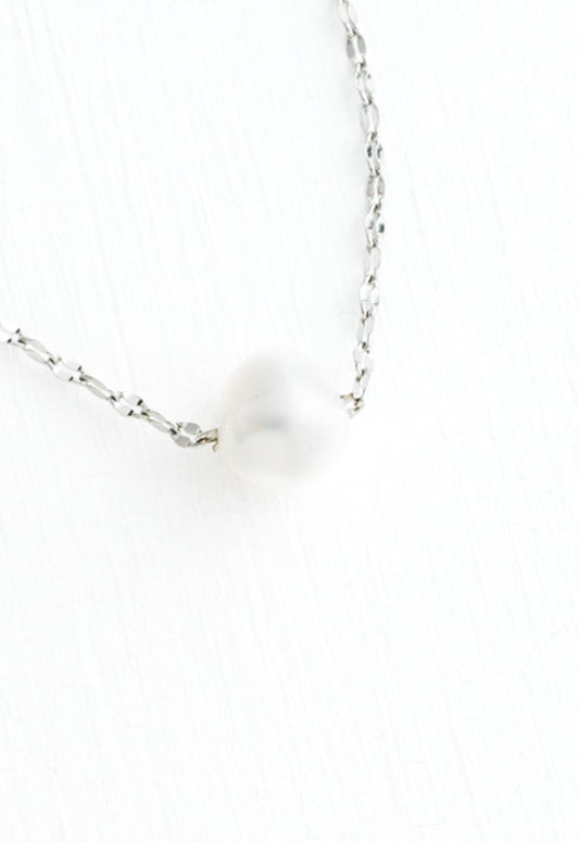 Annie Silver Pearl Necklace