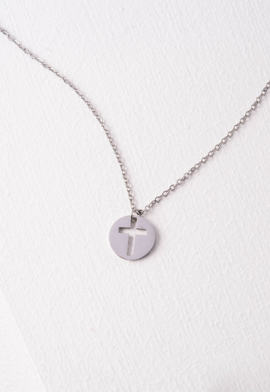 Carolyn Silver Cross Necklace