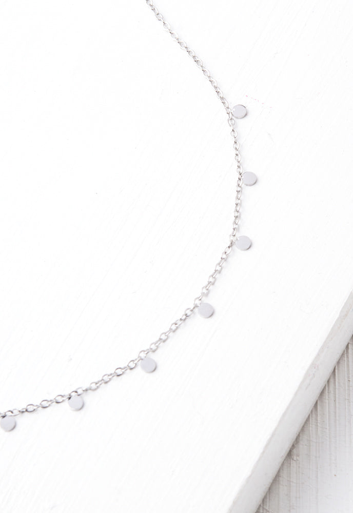 Evelyn Silver Drop Necklace
