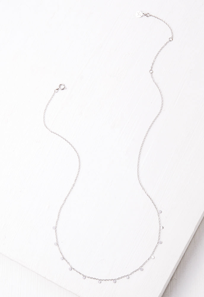 Evelyn Silver Drop Necklace