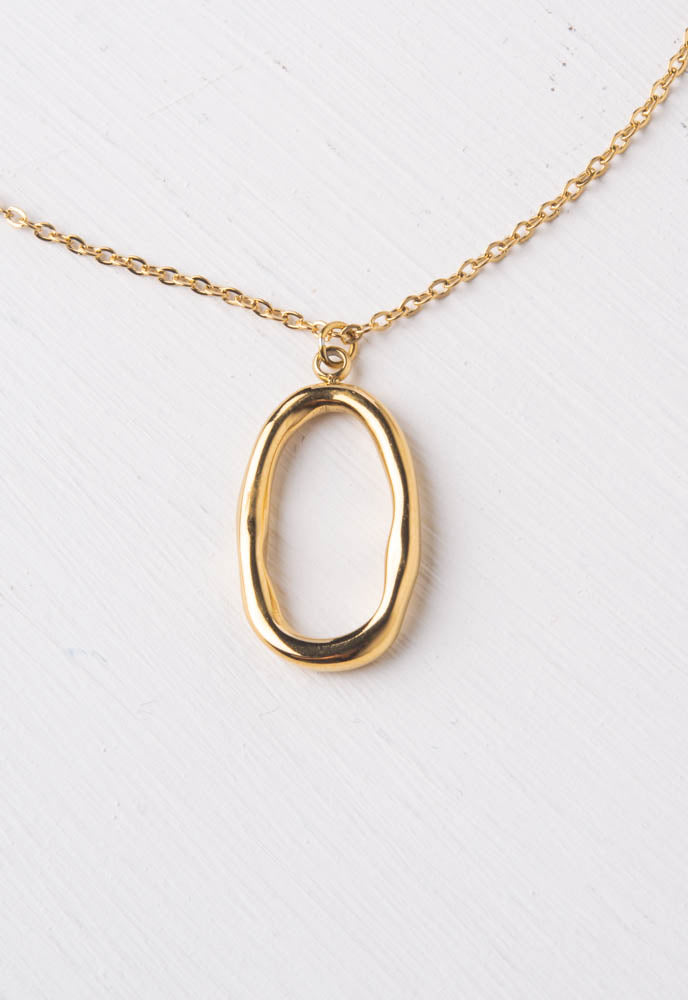 Abelia Gold Pendant Necklace