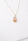 Tanya Blush Glass & Gold Pendant Necklace