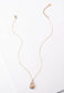 Tanya Blush Glass & Gold Pendant Necklace