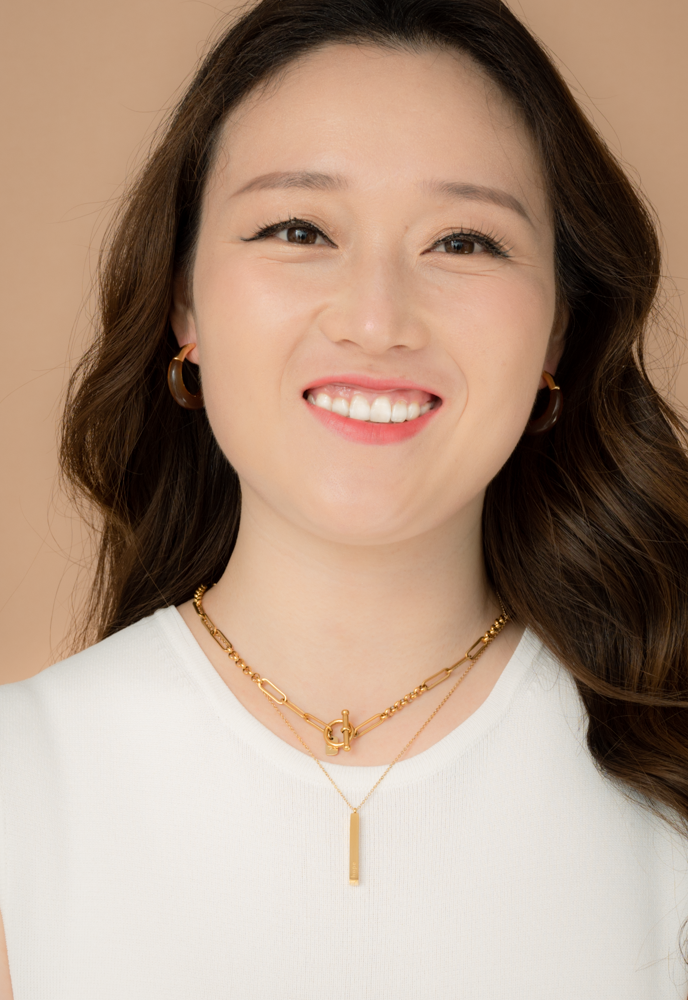 Faith, Hope, Love Gold Bar Necklace