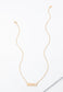 Compassionate Heart Gold Bar Necklace