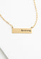 Courageous Gold Bar Necklace