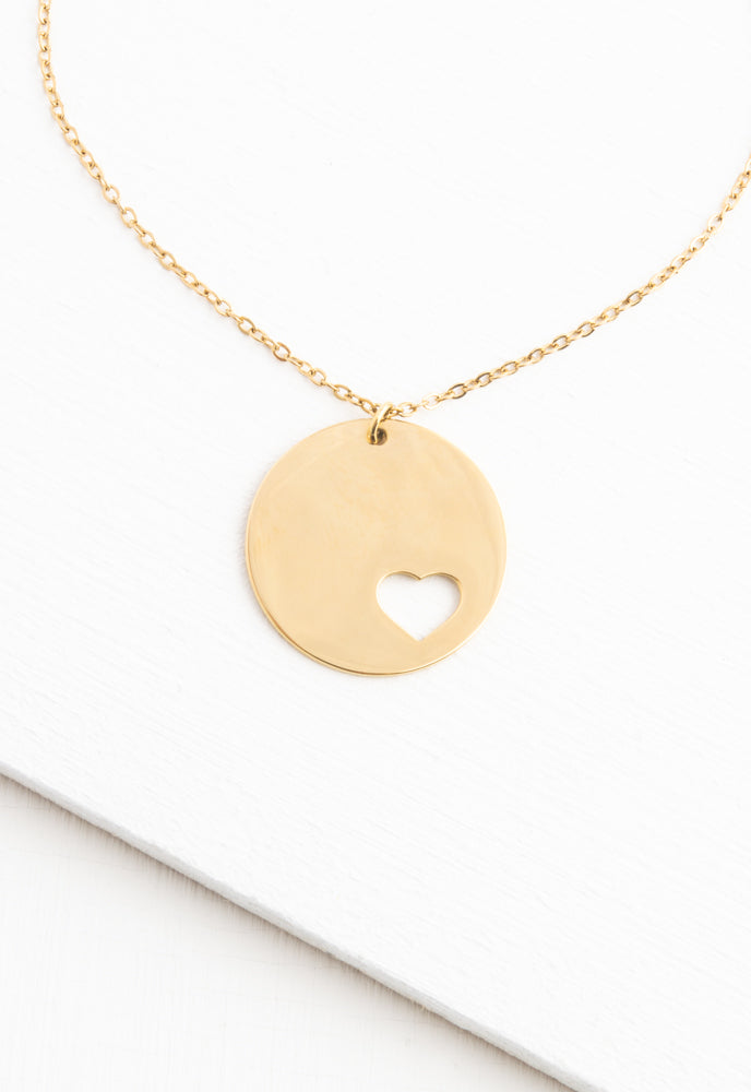 Forever In My Heart Necklace Set in Gold