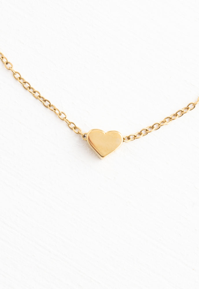 Forever In My Heart Necklace Set in Gold