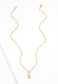 Initial Gold Necklace- Single Charm
