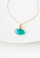 Fan Drop Necklace in Aqua