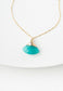 Fan Drop Necklace in Aqua