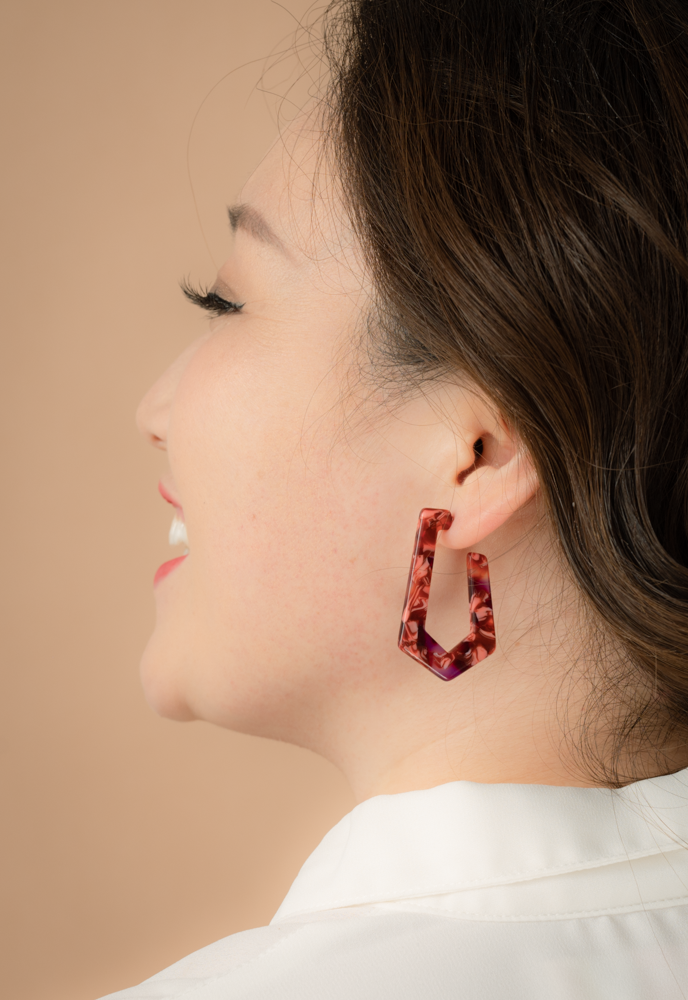 Alma Resin Hoops in Shades of Blush