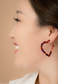 Joyful Heart Earrings in Shades of Blush