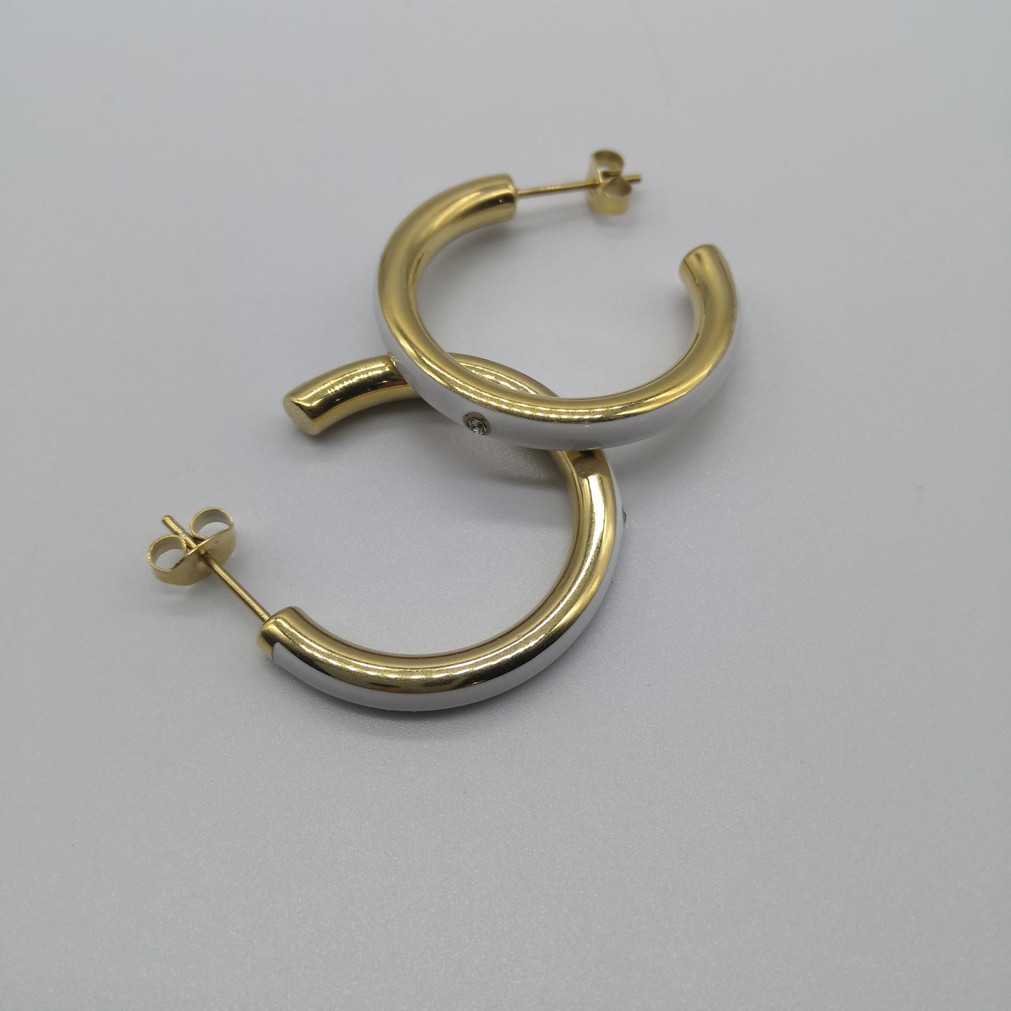 Enamel Hoops (white)