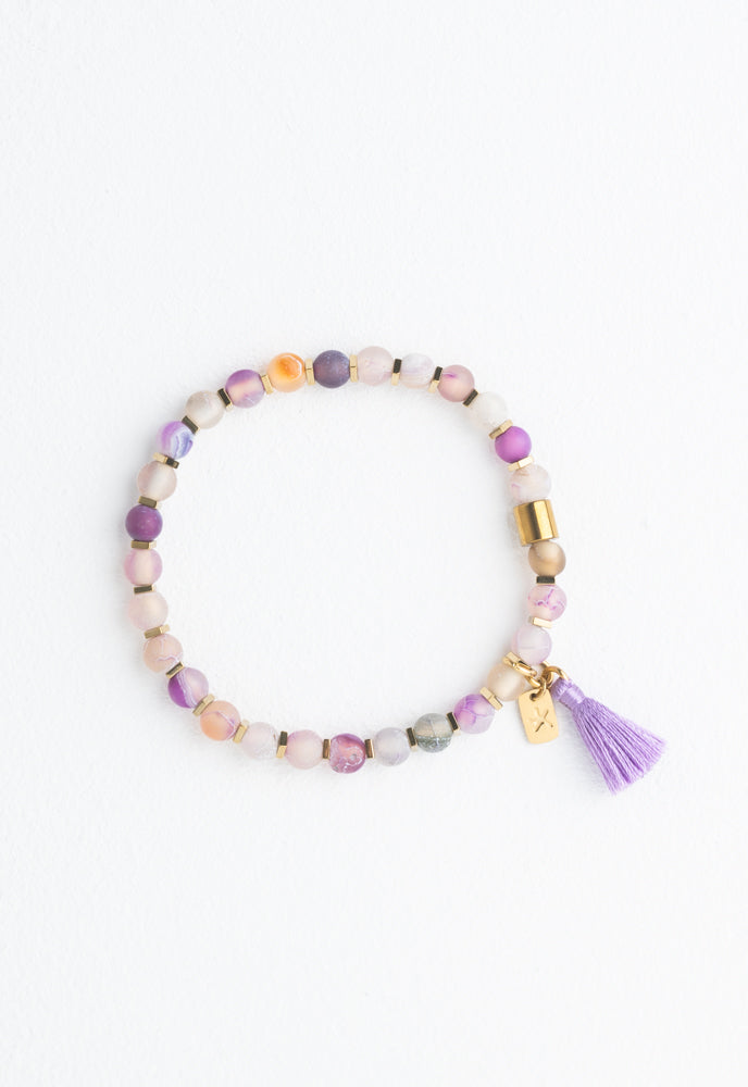 Lovely Lavender Beaded Bracelet