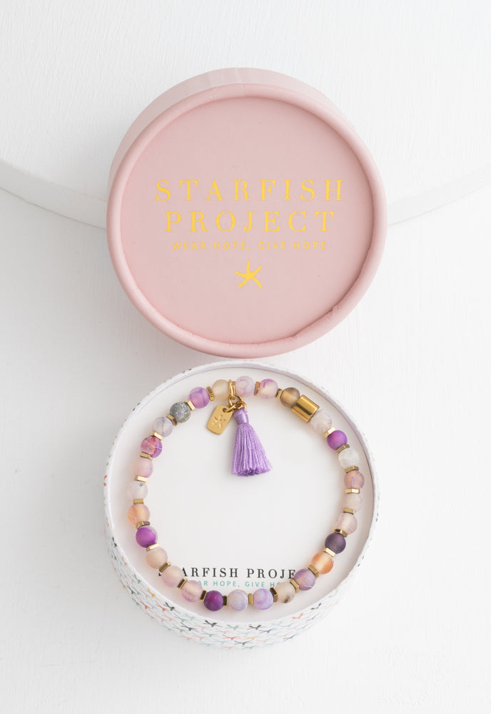 Lovely Lavender Beaded Bracelet