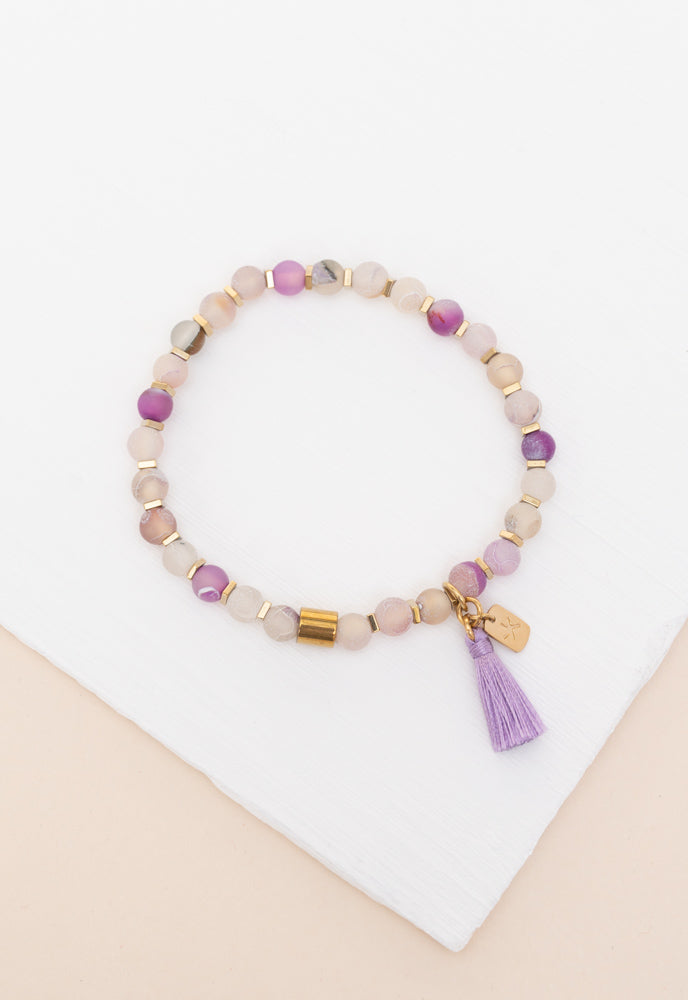 Lovely Lavender Beaded Bracelet