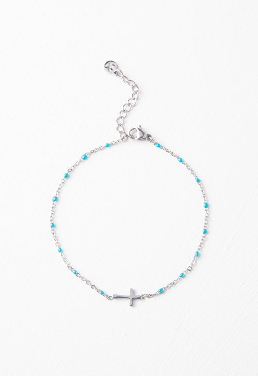 Hannah Blue Silver Bracelet