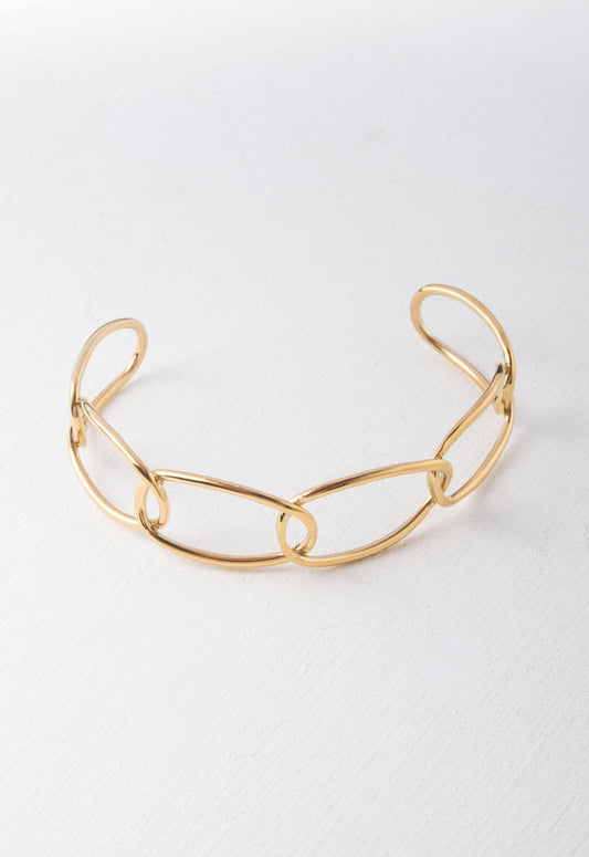 Hand in Hand Gold Cuff