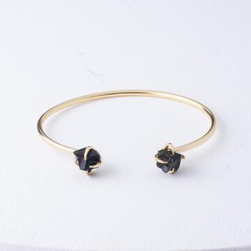 Shine Two-Stone Cuff in Midnight