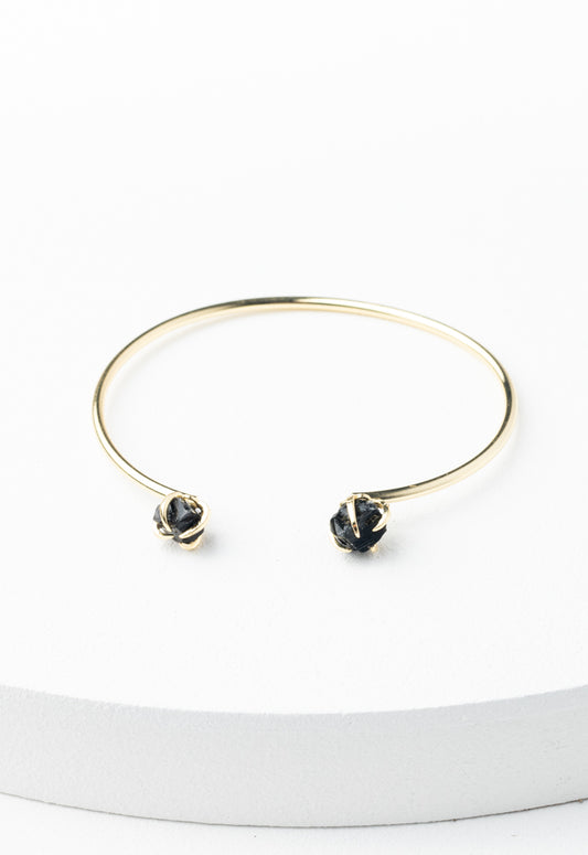 Shine Two-Stone Cuff in Midnight