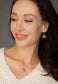 Fan Drop Earrings in Charcoal