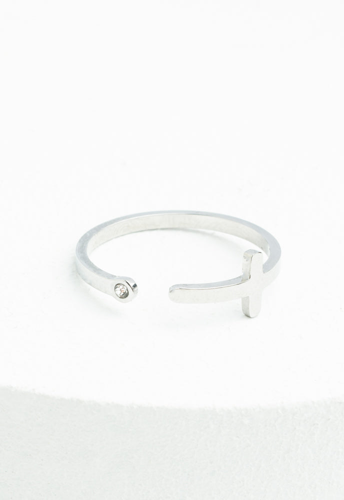 Magdalene Silver Cross Ring