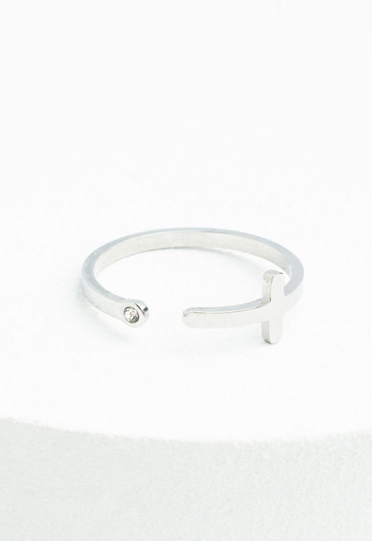 Magdalene Silver Cross Ring