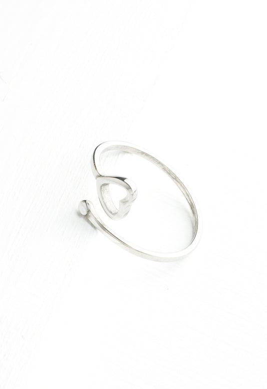 Ada Silver Heart Ring