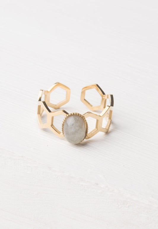 Kady Slate Gray and Gold Ring