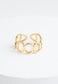 Unlocked Geometric Ring in Gold