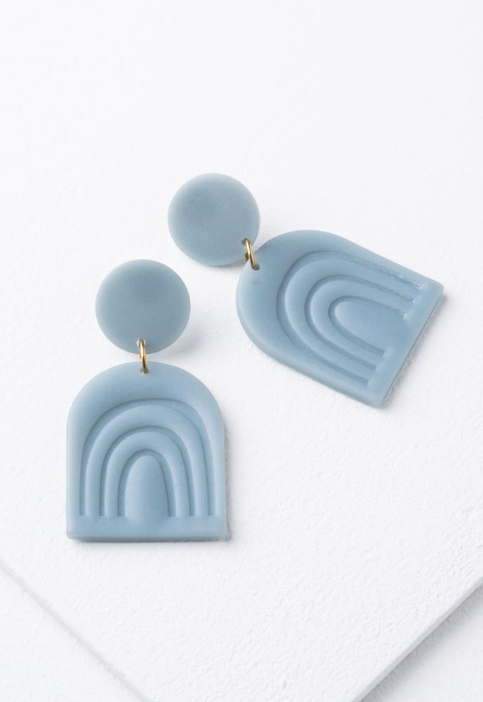 Blue Resin Earrings