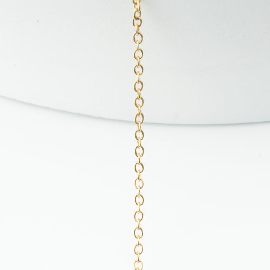 Diamond Cut Oval Cable Link Chain 3*3.5mm