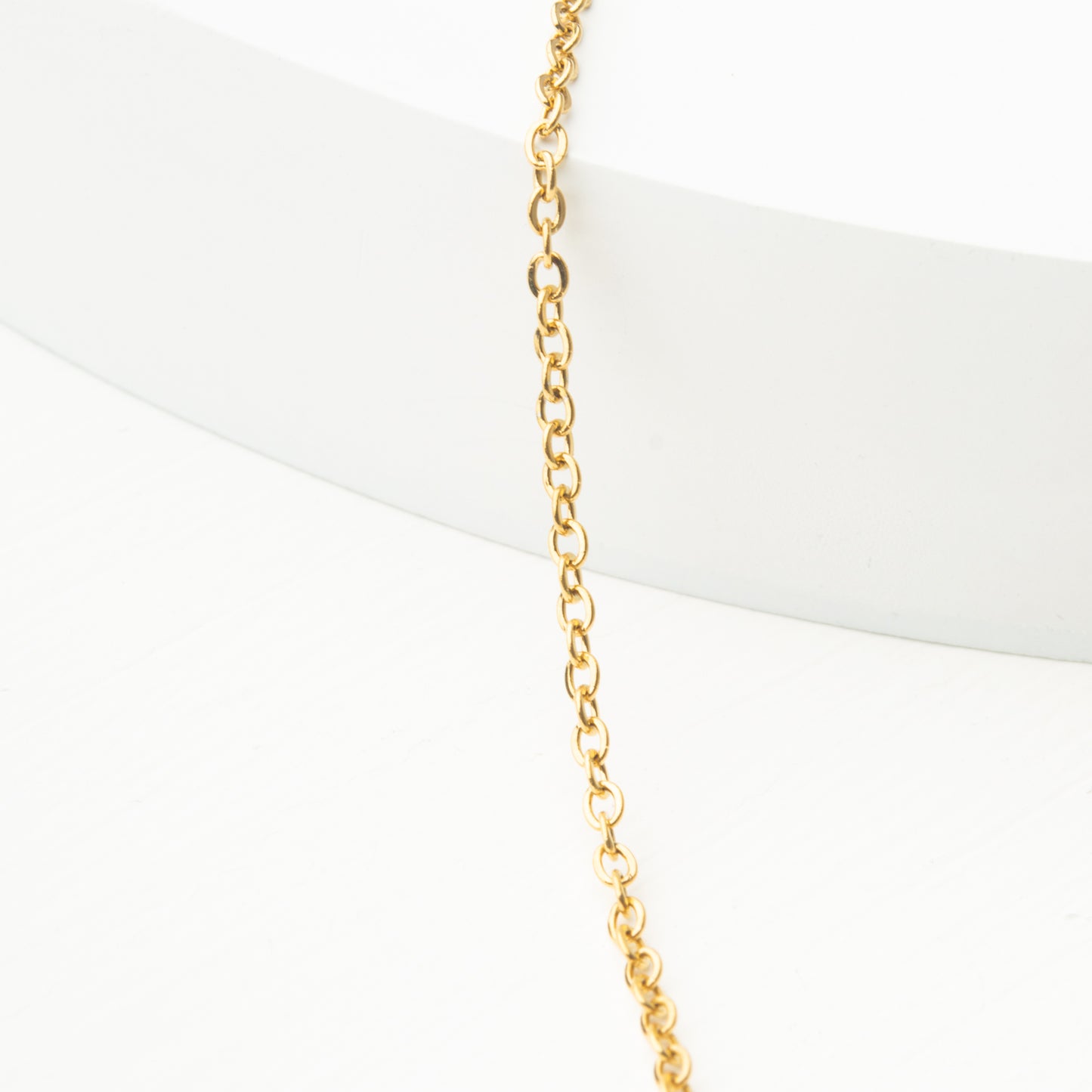 Diamond Cut Oval Cable Link Chain 4*5mm