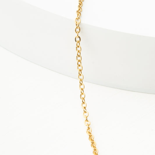 Diamond Cut Oval Cable Link Chain 4*5mm