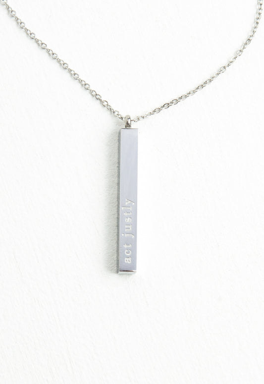 Give Justice Bar Necklace