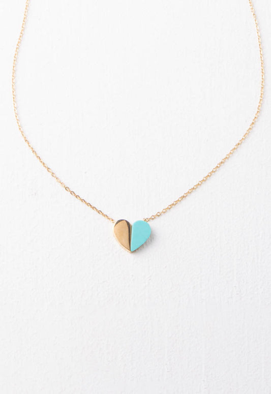 Alexis Turquoise Heart Pendant Necklace