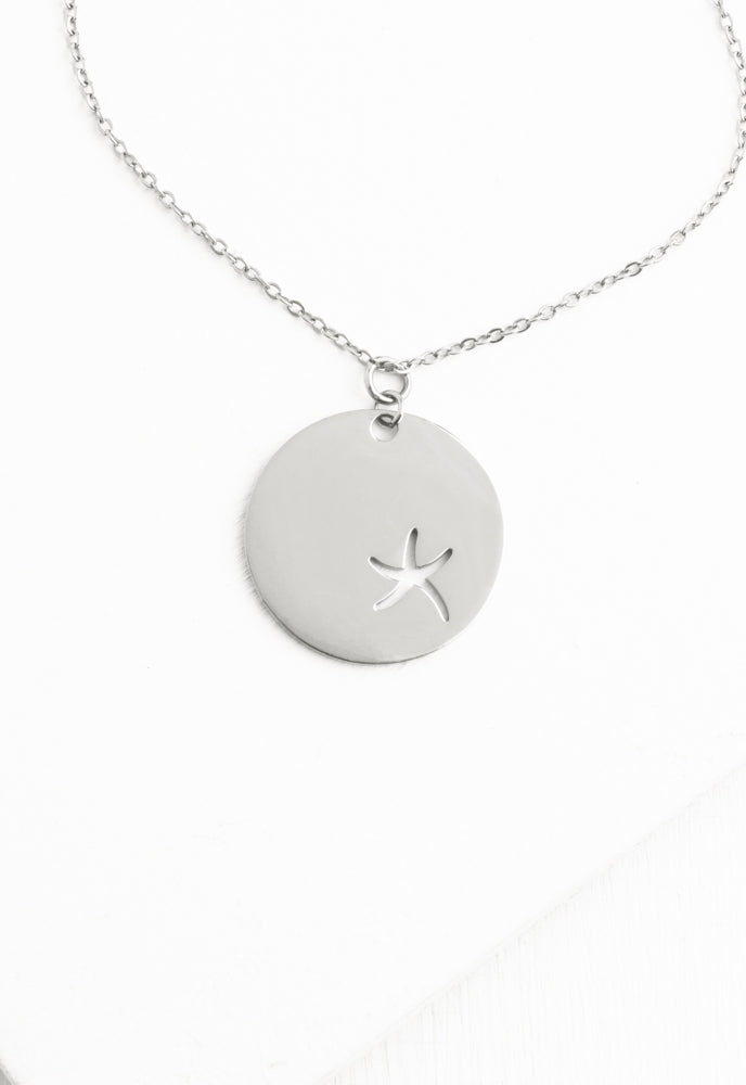 Community Silver Starfish Pendant Necklace Set