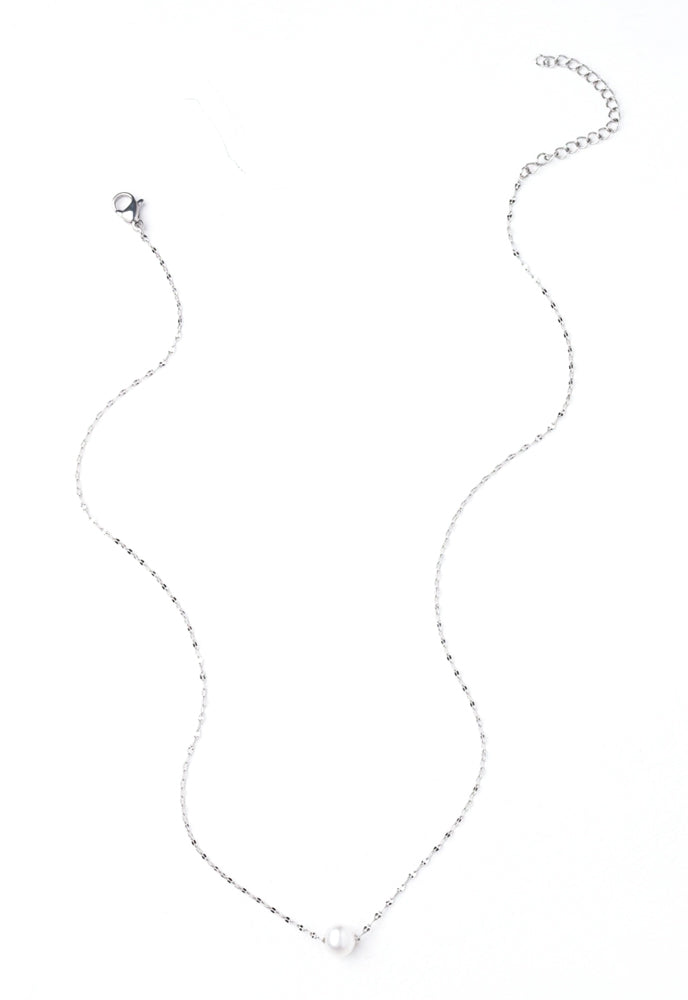 Annie Silver Pearl Necklace