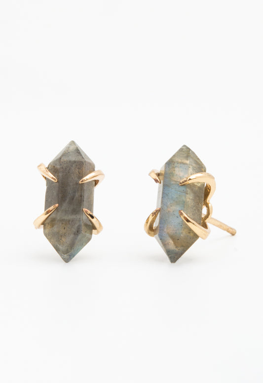 Labradorite Encased Studs