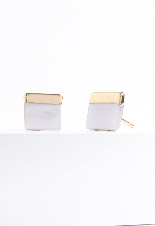 Kelly Mother of Pearl Stud Earrings