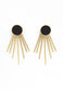 Caroline Stud & Fringe Earrings in Midnight
