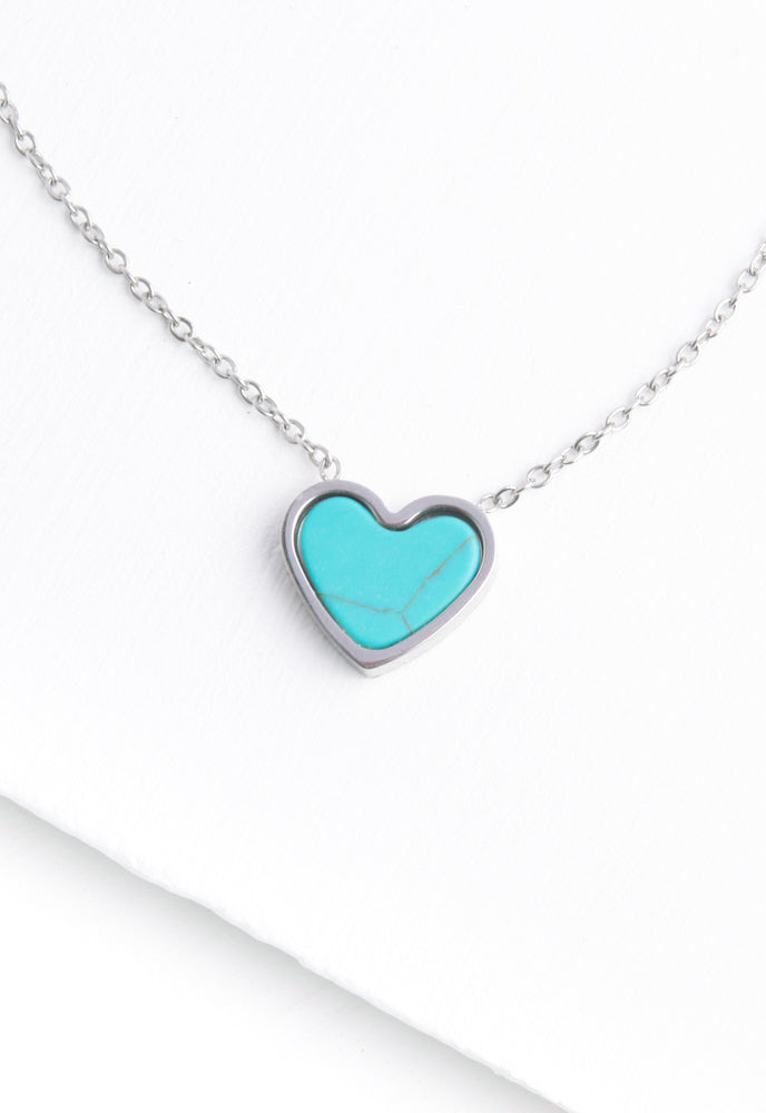 Bay Turquoise Heart Necklace